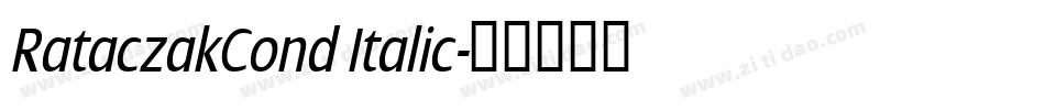 RataczakCond Italic字体转换